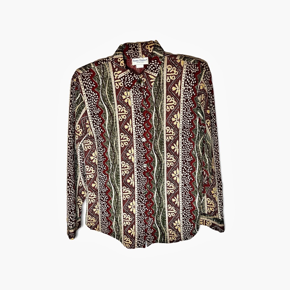 Vintage Susan Graver multicolored blouse